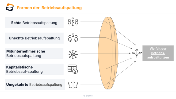 Formen der Betriebsaufspaltung Formen der Betriebsaufspaltung